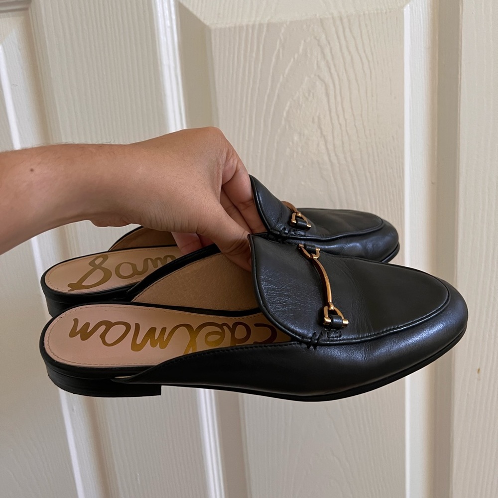 Sam edelman leather slip on mules